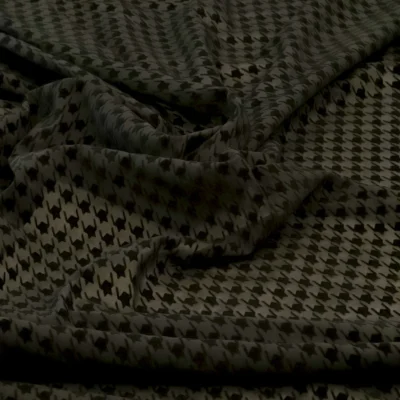 Voal Negru Picior de Cocoș Catifea