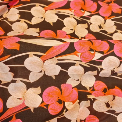 Crepe de Chine Burgundy Orhidee