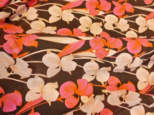 Crepe de Chine Burgundy Orhidee
